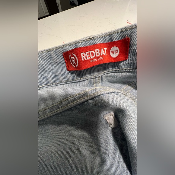 REDBAT Light Blue Women's Slouchy High-Rise Jean Cargo Pants size W12 - Picture 11 of 14